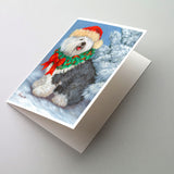 Buy this Old English Sheepdog Christmas Greeting Cards and Envelopes Pack of 8