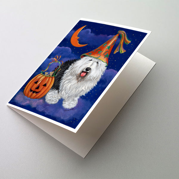 Buy this Old English Sheepdog Halloween Greeting Cards and Envelopes Pack of 8