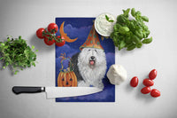 Old English Sheepdog Halloween Glass Cutting Board Large PPP3118LCB