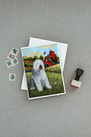 Old English Sheepdog Heaven Greeting Cards and Envelopes Pack of 8