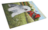 Buy this Old English Sheepdog Heaven Glass Cutting Board Large PPP3119LCB