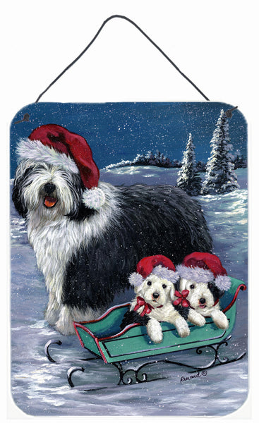 Buy this Old English Sheepdog Christmas Snow Wall or Door Hanging Prints PPP3120DS1216