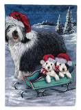 Buy this Old English Sheepdog Christmas Snow Flag Garden Size PPP3120GF