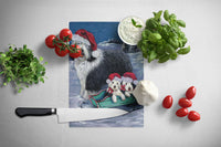 Old English Sheepdog Christmas Snow Glass Cutting Board Large PPP3120LCB