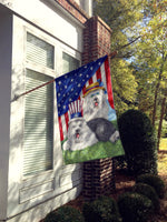 Old English Sheepdog USA Flag Canvas House Size PPP3121CHF