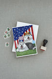 Old English Sheepdog USA Greeting Cards and Envelopes Pack of 8