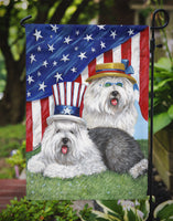 Old English Sheepdog USA Flag Garden Size PPP3121GF