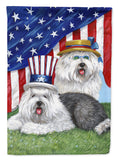 Buy this Old English Sheepdog USA Flag Garden Size PPP3121GF