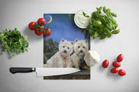 Westie Moonlight Stroll Glass Cutting Board Large PPP3122LCB