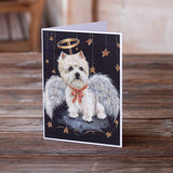 Westie Christmas Angel Greeting Cards and Envelopes Pack of 8