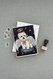 Westie Christmas Angel Greeting Cards and Envelopes Pack of 8