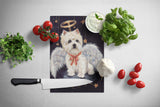 Westie Christmas Angel Glass Cutting Board Large PPP3123LCB