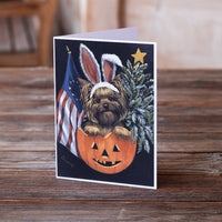 Yorkie for All Seasons Greeting Cards and Envelopes Pack of 8
