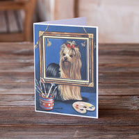 Yorkie Pretty as a Picture Greeting Cards and Envelopes Pack of 8