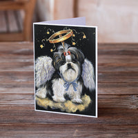 Shih Tzu Christmas Angel Greeting Cards and Envelopes Pack of 8