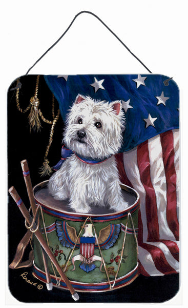 Buy this Westie Little Drummer Boy USA Wall or Door Hanging Prints PPP3129DS1216