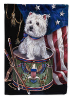 Buy this Westie Little Drummer Boy USA Flag Garden Size PPP3129GF