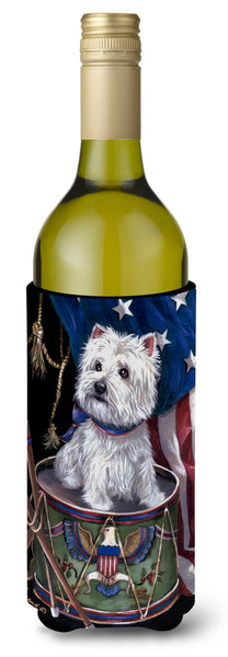 Buy this Westie Little Drummer Boy USA Wine Bottle Hugger PPP3129LITERK