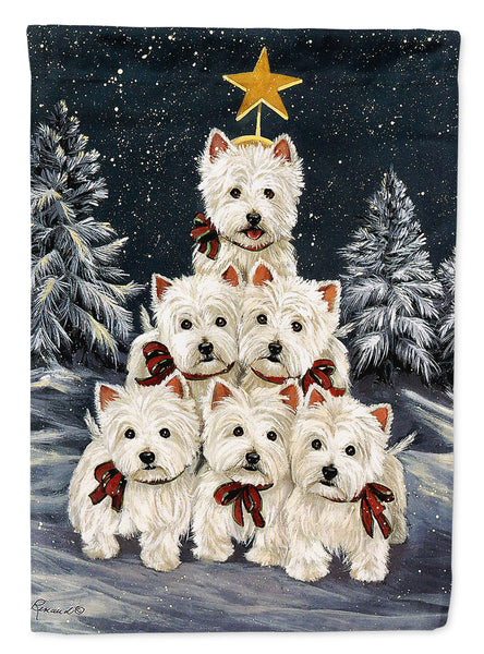 Buy this Westie Christmas Family Tree Flag Canvas House Size PPP3130CHF