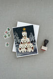 Westie Christmas Family Tree Greeting Cards and Envelopes Pack of 8