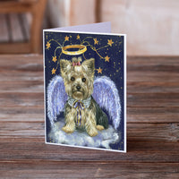 Yorkie Christmas Family Tree Greeting Cards and Envelopes Pack of 8