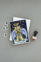 Yorkie Christmas Family Tree Greeting Cards and Envelopes Pack of 8