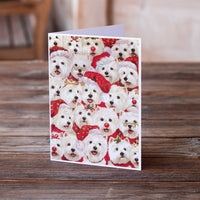 Westie Christmas a Plenty Greeting Cards and Envelopes Pack of 8
