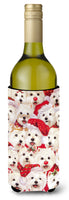 Buy this Westie Christmas a Plenty Wine Bottle Hugger PPP3133LITERK