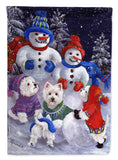 Buy this Westie Snowpeople Flag Canvas House Size PPP3135CHF