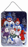 Buy this Westie Snowpeople Wall or Door Hanging Prints PPP3135DS1216