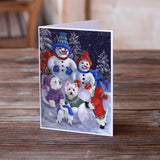 Westie Snowpeople Greeting Cards and Envelopes Pack of 8