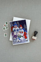 Westie Snowpeople Greeting Cards and Envelopes Pack of 8