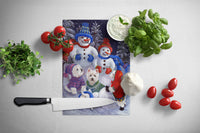Westie Snowpeople Glass Cutting Board Large PPP3135LCB