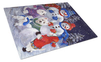 Buy this Westie Snowpeople Glass Cutting Board Large PPP3135LCB
