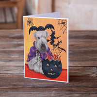 Wheaten Terrier Halloween Greeting Cards and Envelopes Pack of 8