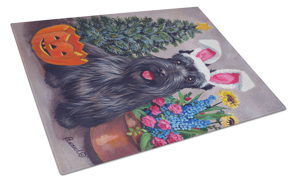 Buy this Scottish Terrier Scottie for All Seasons Glass Cutting Board Large PPP3138LCB