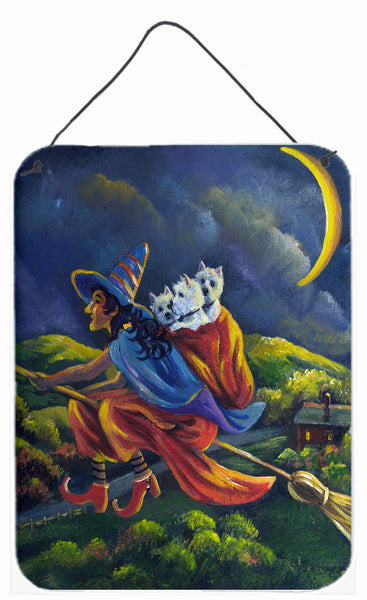 Buy this Westie Halloween Witch Wall or Door Hanging Prints PPP3139DS1216