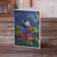 Westie Halloween Witch Greeting Cards and Envelopes Pack of 8