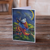 Westie Halloween Witch Greeting Cards and Envelopes Pack of 8