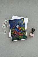 Westie Halloween Witch Greeting Cards and Envelopes Pack of 8