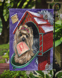 Yorkie Christmas Letter to Santa Flag Garden Size PPP3140GF