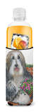 Bearded Collie Pot of Roses Ultra Hugger for slim cans PPP3141MUK - Precious Pet Paintings