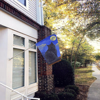 Black Cat Hocus Pocus Halloween Flag Canvas House Size PPP3142CHF - Precious Pet Paintings