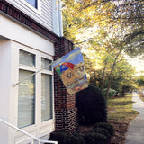 Pomeranian Beach Flag Canvas House Size PPP3145CHF