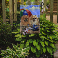 Pomeranian Beach Flag Garden Size PPP3145GF