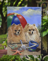 Pomeranian Beach Flag Garden Size PPP3145GF