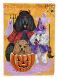 Buy this Poodle Halloween Flag Canvas House Size PPP3146CHF