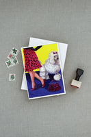 Poodle High Maintenance Greeting Cards and Envelopes Pack of 8
