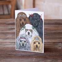 Poodle Oodles Greeting Cards and Envelopes Pack of 8