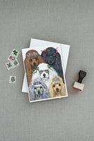 Poodle Oodles Greeting Cards and Envelopes Pack of 8